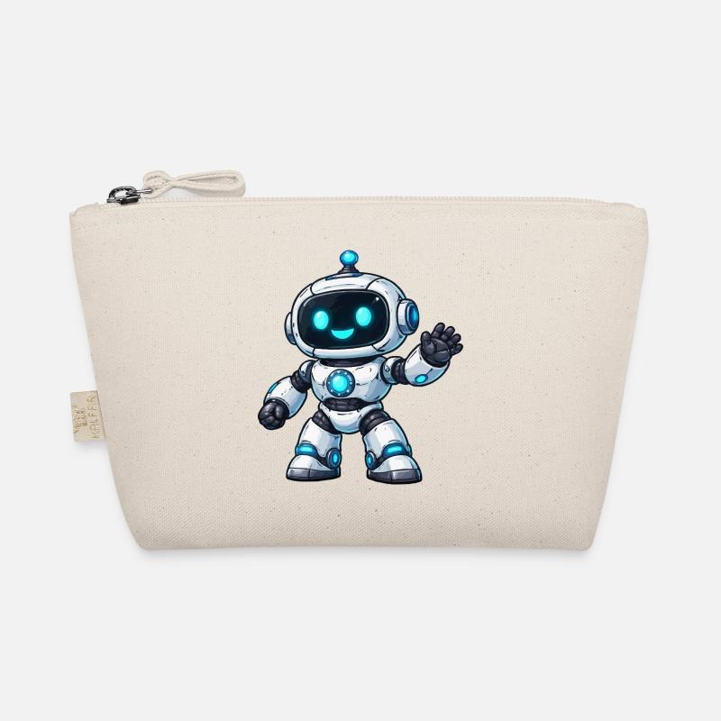 Little Neon Robot Greeting Organic Pouch