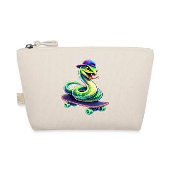 Neon Skate Snake Skateboard Animal - Organic Pouch - nature - Front
