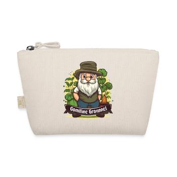 Garden Gnome with Lucky Clover - Organic Pouch - nature - Front