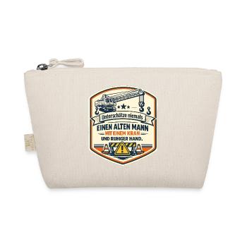 Kranmeister Alter Mann Patch - Bio-Täschchen - Natur - Vorne