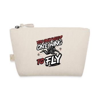 Diving One Wing To Fly – Tec & Scuba Diver Design - Organic Pouch - nature - Front