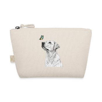 Labrador with butterfly banksy style - Organic Pouch - nature - Front
