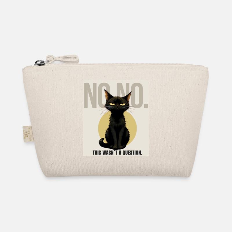 NO NO Sarcastic Black Cat Design - Bio-Täschchen - Natur