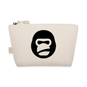 Gorilla Kettlebell – Gym Beast Logo - Organic Pouch - nature - Front