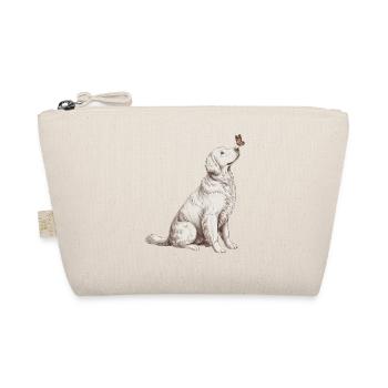 Golden Retriever Butterfly Motif - Organic Pouch - nature - Front