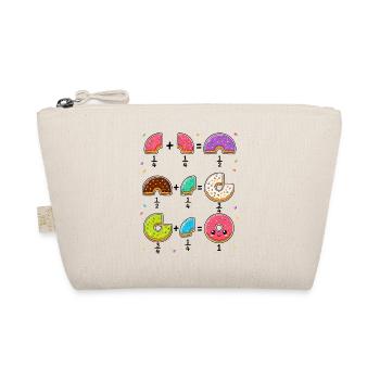 Donut Fractions Math Learning with Humor - Organic Pouch - nature - Front