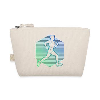 Gift idea for the marathon runner with running - Organic Pouch - nature - Front