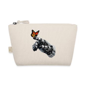 Mechanical Hand Meets Butterfly - Organic Pouch - nature - Front