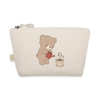 Cute bear watering sad plant - Organic Pouch - nature - Front