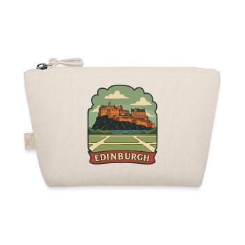 Edinburgh Castle Retro Reiseabzeichen Aufkleber - Bio-Täschchen - Natur - Vorne
