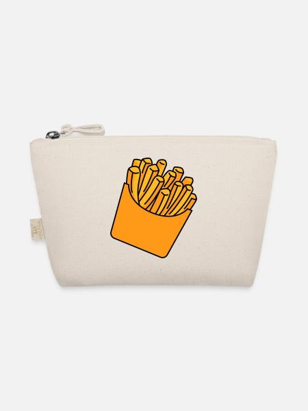 Pommes Fries Illustration - Bio-Täschchen - Natur - Vorne
