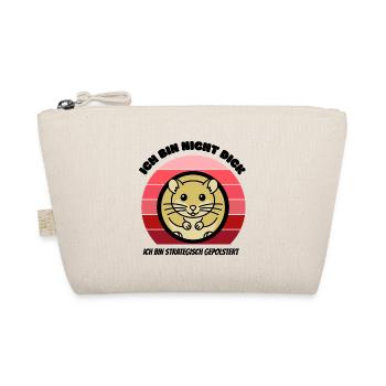 Strategisch Gepolstert Hamster Lustiges Tier Shirt - Bio-Täschchen - Natur - Vorne