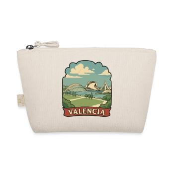 Valencia Arts and Sciences Retro Travel Sticker - Organic Pouch - nature - Front