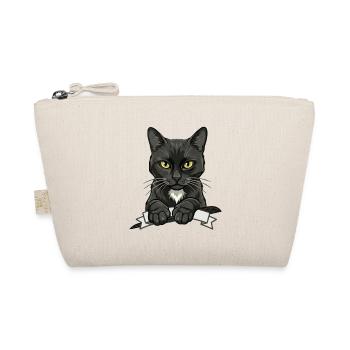 Schwarze Katze Bannerkunst - Bio-Täschchen - Natur - Vorne