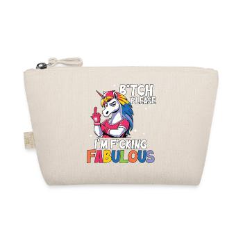 Rainbow Unicorn Saying I'm Great - Organic Pouch - nature - Front
