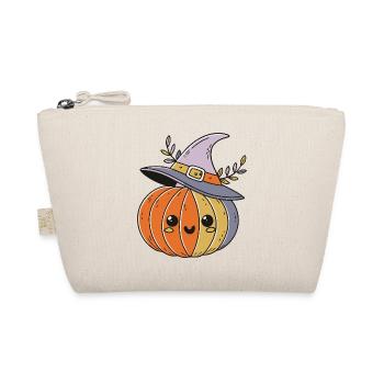 Kawaii Witch Pumpkin - Organic Pouch - nature - Front