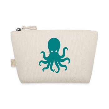 Silhouette de pieuvre sarcelle - Trousse biologique - nature - Devant
