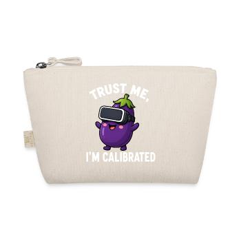 Eggplant Comic Saying Gamer Cartoon - Organic Pouch - nature - Front