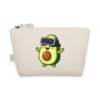 Avocado Cartoon Gamer Virtual Reality Comic - Organic Pouch - nature - Front