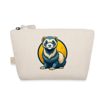 Ferret Kawaii Maskottchen Cartoon Clipart Logo Abzeichen - Bio-Täschchen - Natur - Vorne