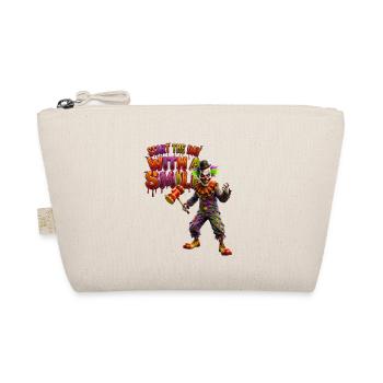 Sourire de clown, t-shirt texte dégoulinant - Trousse biologique - nature - Devant