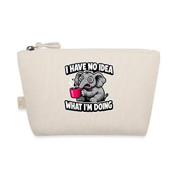 I Have No Idea Elephant Gift for Coffee Fans - Organic Pouch - nature - Front