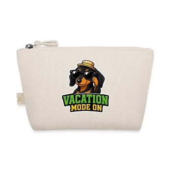 Vacation Mode On Dackel Hund Spruch T-Shirt Urlaub - Bio-Täschchen - Natur - Vorne