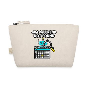 404 Weekend Not Found Roboter - Bio-Täschchen - Natur - Vorne