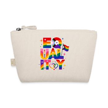 Equality Regenbogen Pride Spruch Statement Retro - Bio-Täschchen - Natur - Vorne