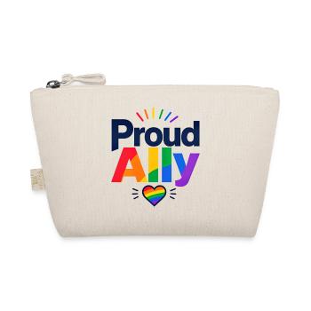 Proud Ally Spruch für LGBTQ Aktivisten & Fans CSD - Bio-Täschchen - Natur - Vorne