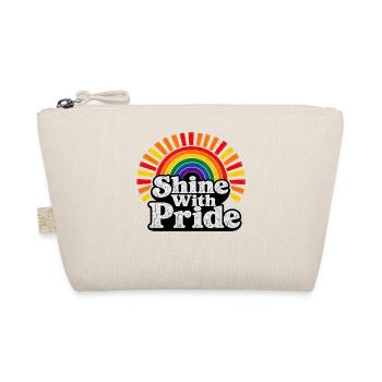 Shine With Pride LGBTQ Statement Retro Motiv - Bio-Täschchen - Natur - Vorne
