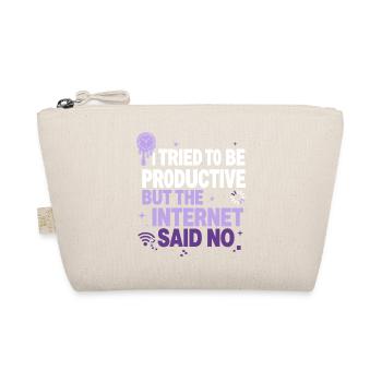 I Tried to Be Productive - Bio-Täschchen - Natur - Vorne