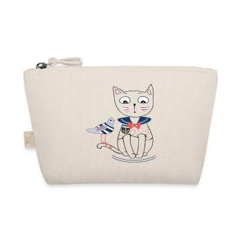 Katze und Möwe - Bio-Täschchen - Natur - Vorne