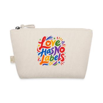 Love Has No Labels für Pride Fans Tshirt Aufkleber - Bio-Täschchen - Natur - Vorne