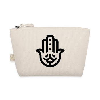 hand of Fatma Hamsa - Organic Pouch - nature - Front