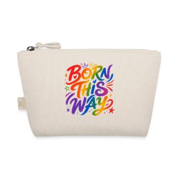 Born This Way Rainbow CSD Pride Saying - Organic Pouch - nature - Front