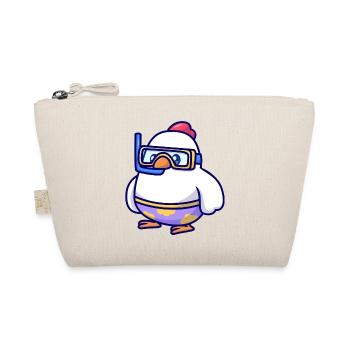 Diving Chick in Snorkel Gear - Organic Pouch - nature - Front