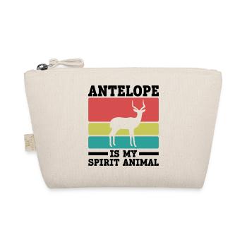 Antelope Spirit Animal Vintage Humor - Organic Pouch - nature - Front