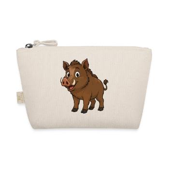 Joyeux dessin animé de sanglier sauvage - Trousse biologique - nature - Devant