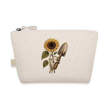 Sunflower Skeleton Hoodie Vintage Halloween - Organic Pouch - nature - Front