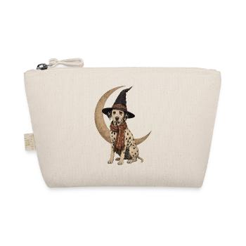 Dalmatian Witch Crescent Moon T-Shirt Halloween - Organic Pouch - nature - Front