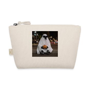 Raven Ghost Sunglasses T-Shirt Halloween - Organic Pouch - nature - Front
