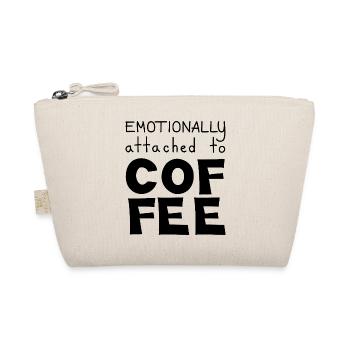 Attaché émotionnellement au café, noir - Trousse biologique - nature - Devant