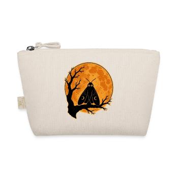 Mothman Motte Vollmond T-Shirt Halloween Vintage - Bio-Täschchen - Natur - Vorne