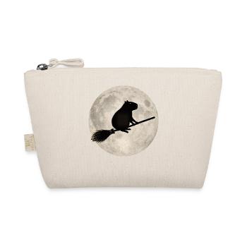 Moonlight hamster on the broom - Organic Pouch - nature - Front