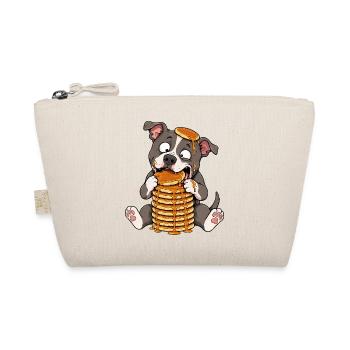Pitbull avec des pancakes dessin animé drôle - Trousse biologique - nature - Devant