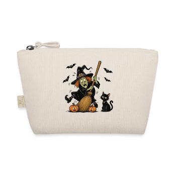Motif vintage effrayant de la sorcière Halloween Chat citrouille - Trousse biologique - nature - Devant