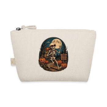 Vintage Halloween Pumpkin Skeleton Retro Outdoor Fan - Organic Pouch - nature - Front