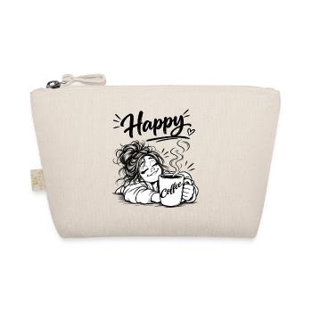 Coffee makes me happy - Organic Pouch - nature - Front