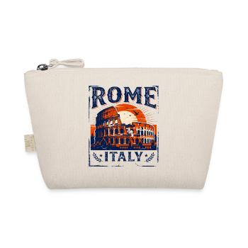 Vintage Rome Italy Colosseum Sunset Skyline - Organic Pouch - nature - Front